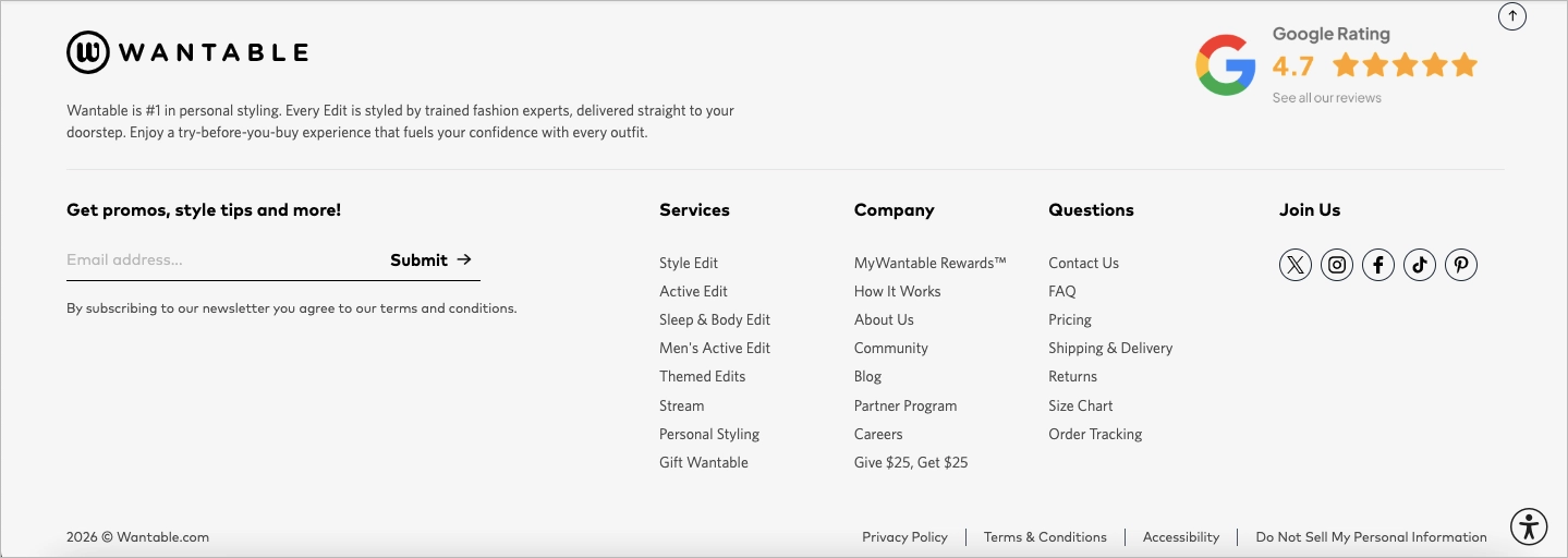 componentes - pie de p&aacute;gina