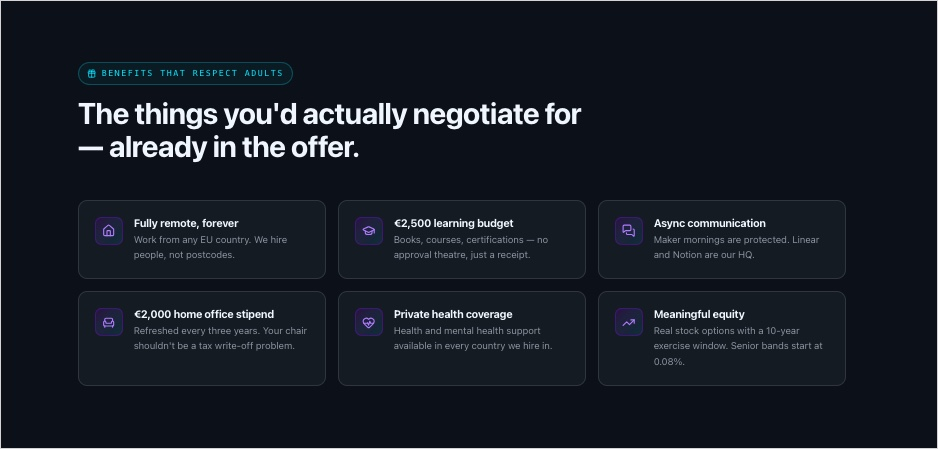 AI generata landing page da Lunar