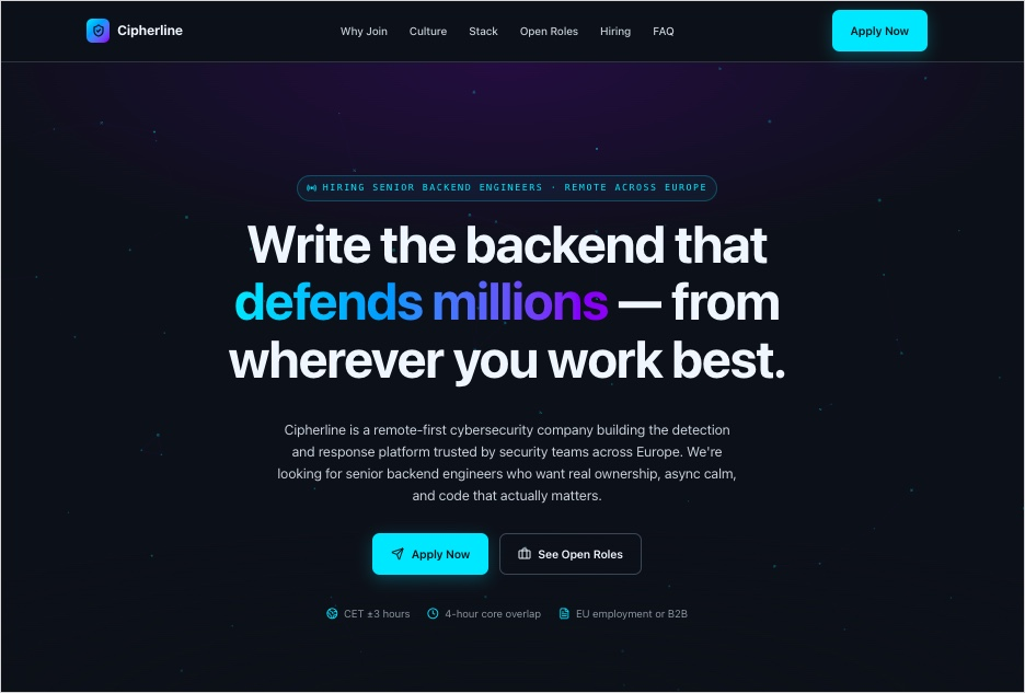 AI generata landing page da Lunar