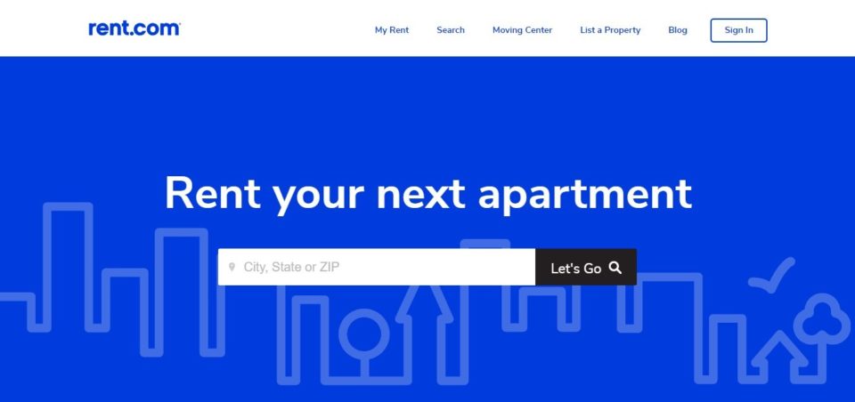 real estate landing page — great example among the simple templates