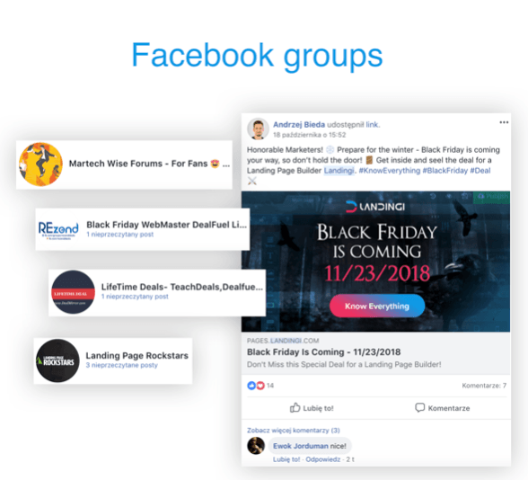 Black Friday facebook groups