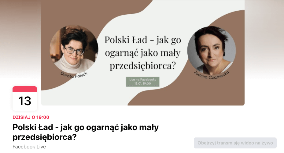 polski ład webinar facebook