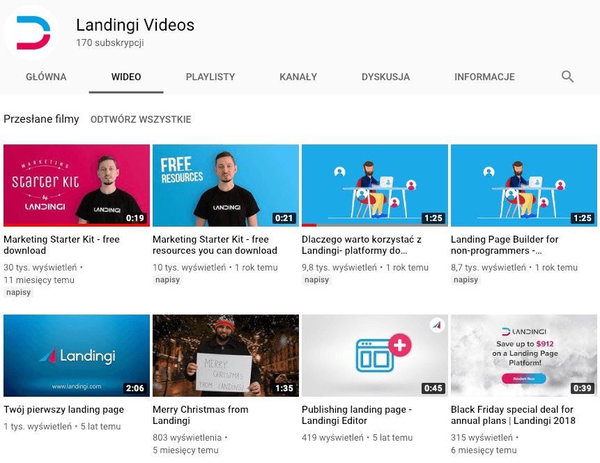 landingi youtube