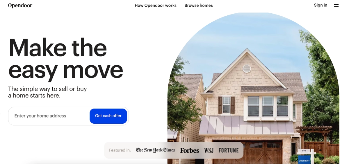 real estate high converting landing page example