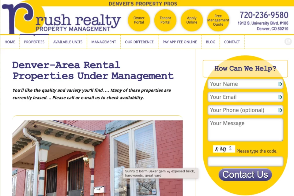 A sort of killer real estate landing page — very poor example 