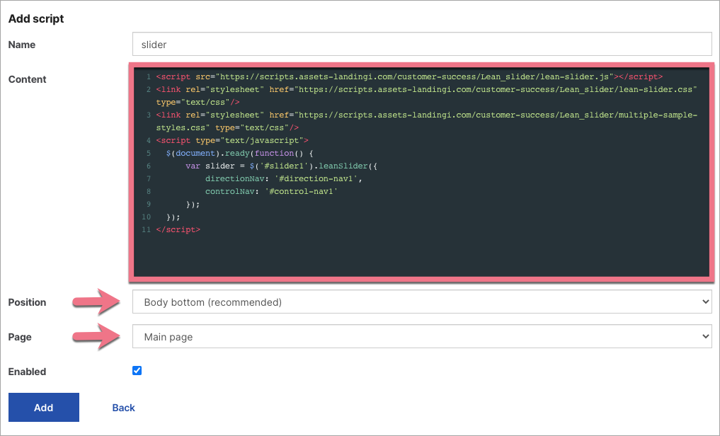 slider java