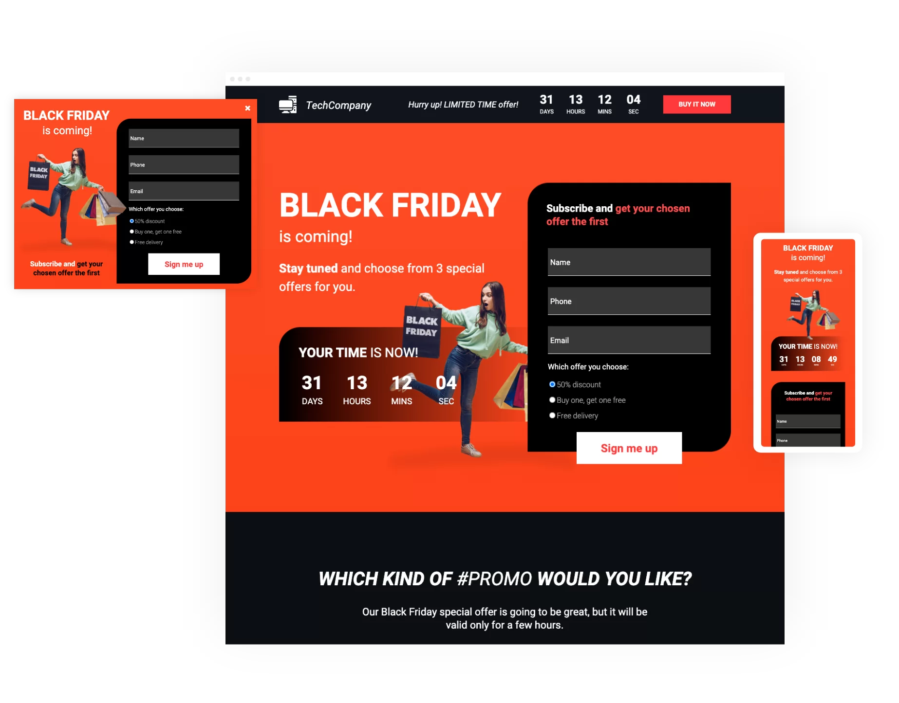 landing page black friday templates