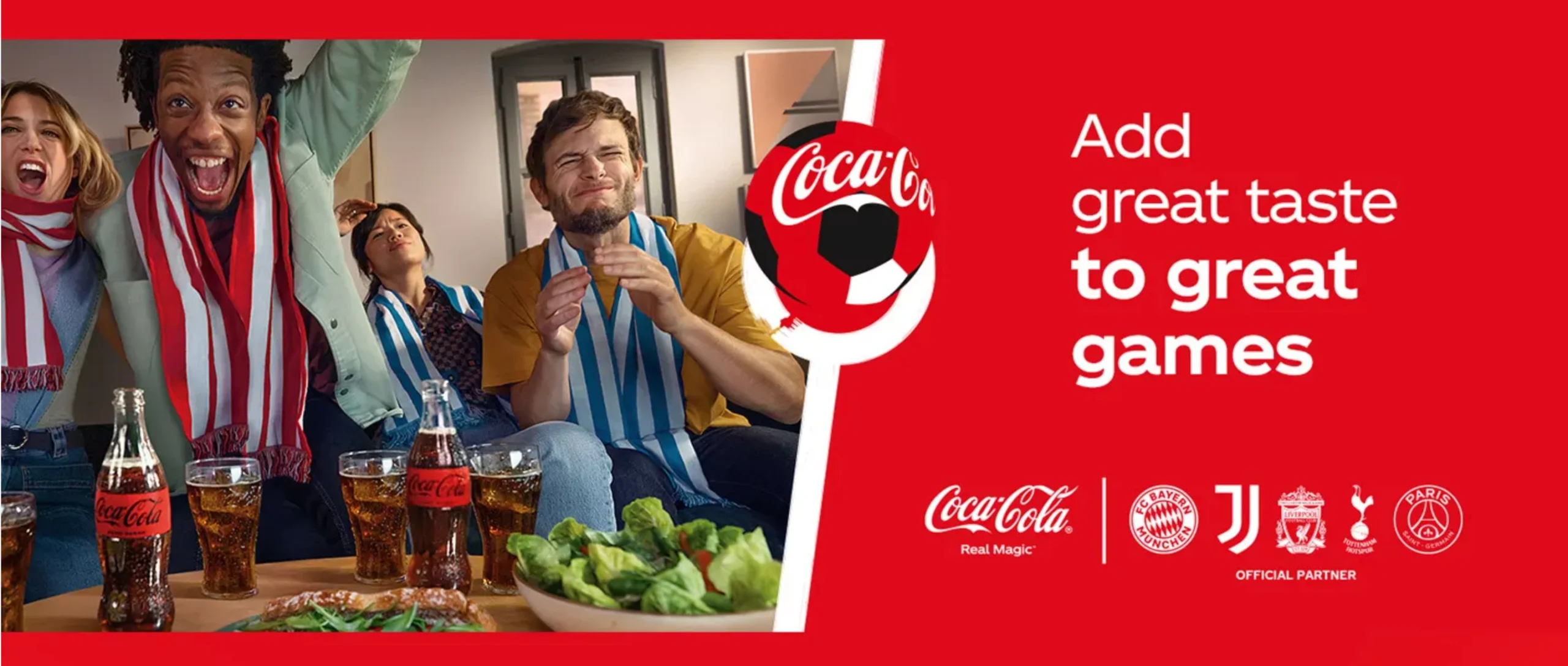 Exemplo de UVP da Coca-Cola com torcedores de futebol como mercado-alvo