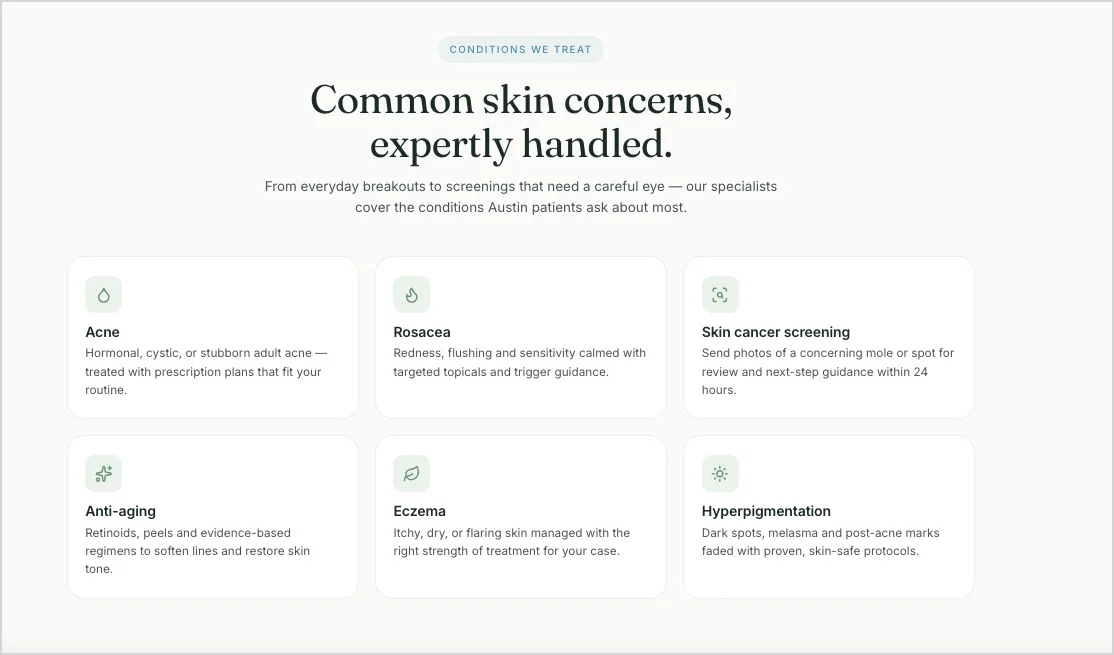assistenza sanitaria landing page costruita in Lunar, Landingi