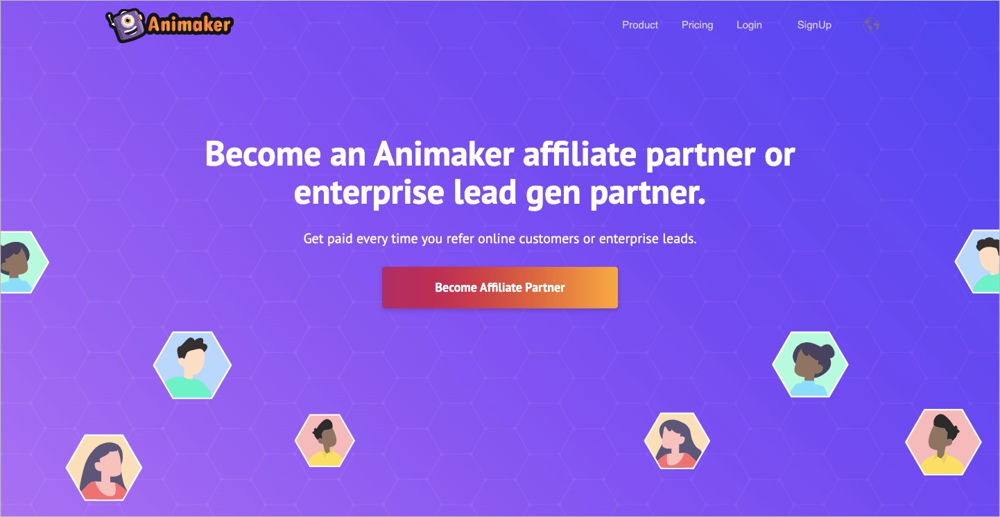Fun and colorful landing page for affiliate marketing