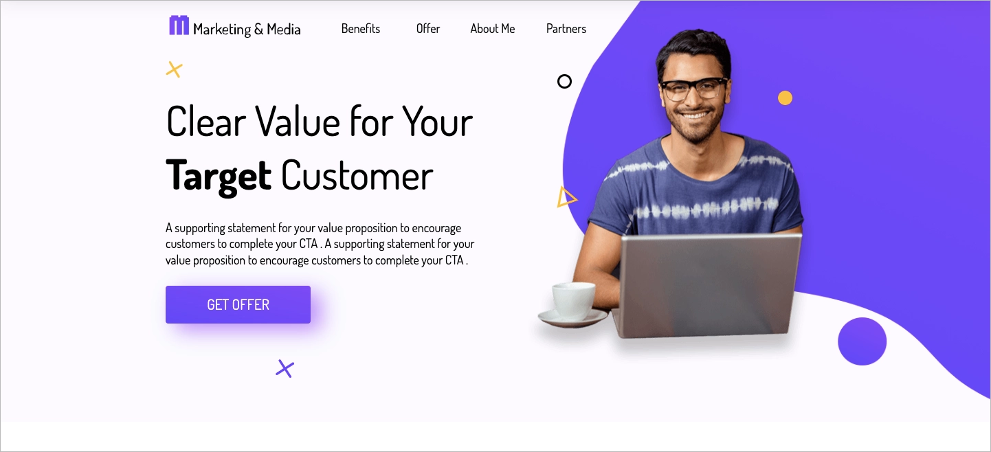 Affiliate landing page template