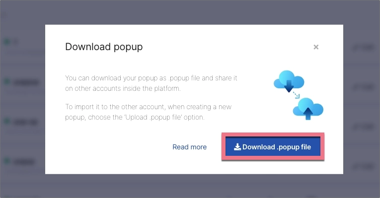 Downloading popup file