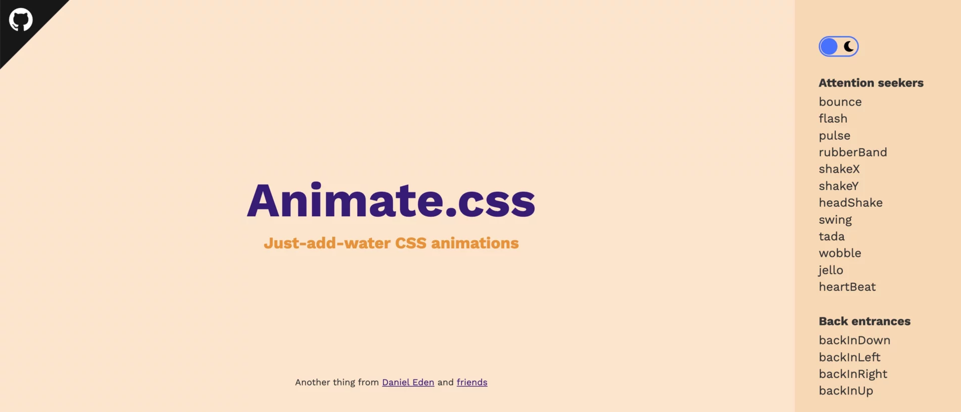 Galeria de exemplos de animações CSS - prontas para usar em uma landing page