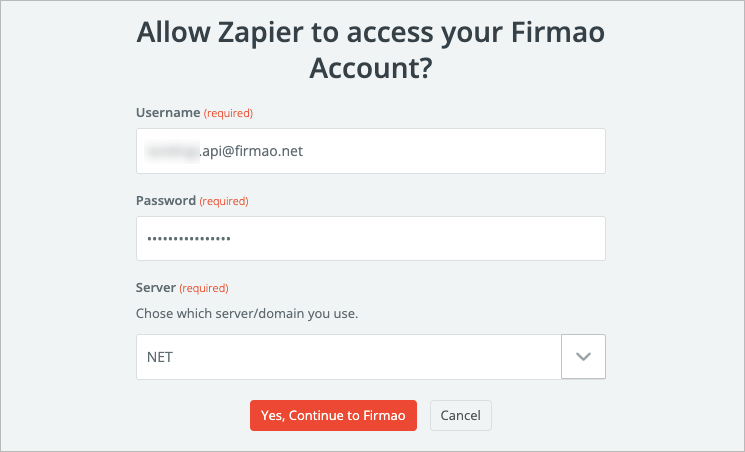 Allow Zapier to access your Firmao account