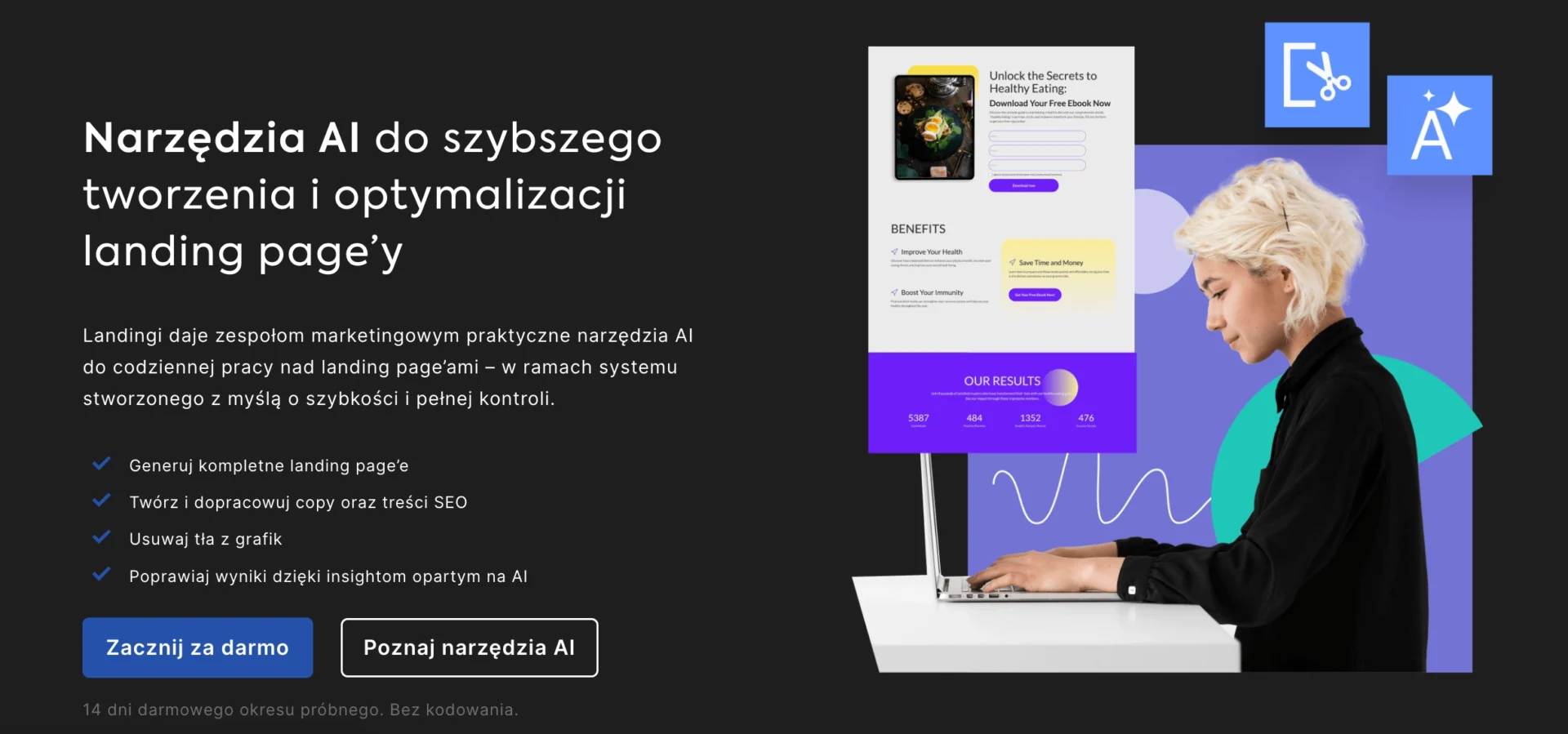 najlepszy kreator landing page'y SaaS