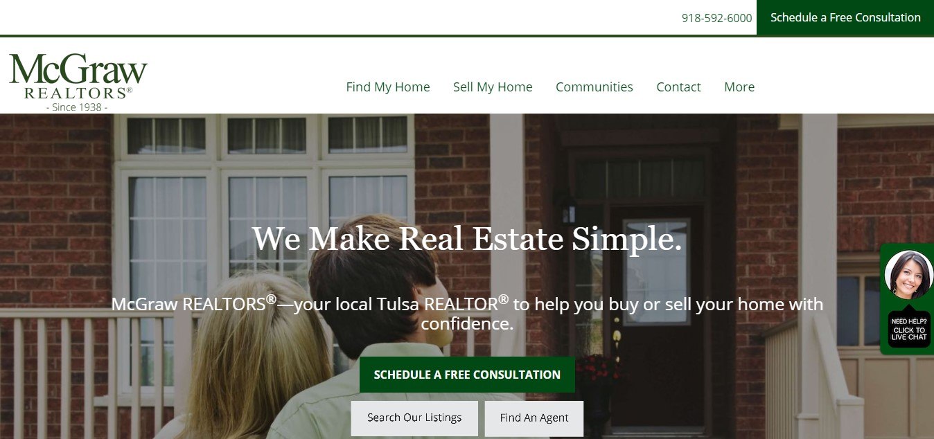 conversions-focused real estate landing page 