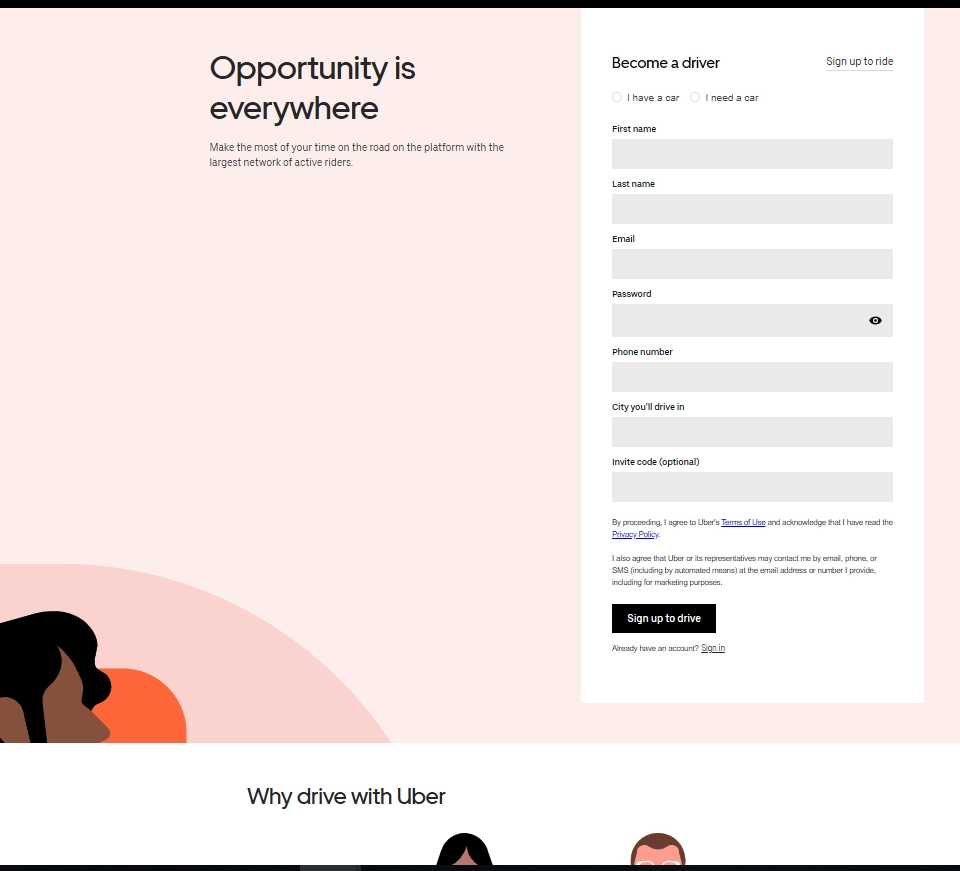 recruitment leads generation with form on landing page