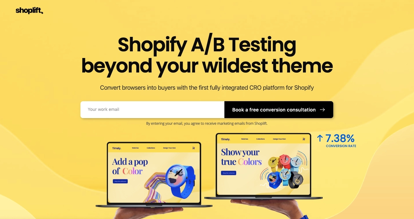 Najlepsze narzędzie A/B dla stron e-commerce: Shoplift