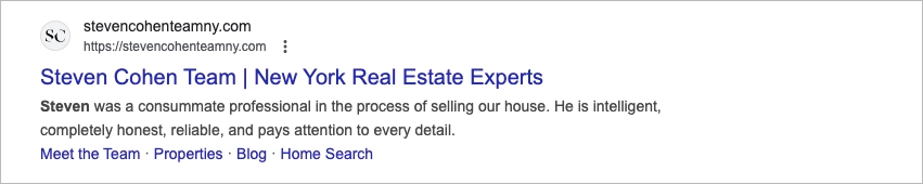 Real estate ad example