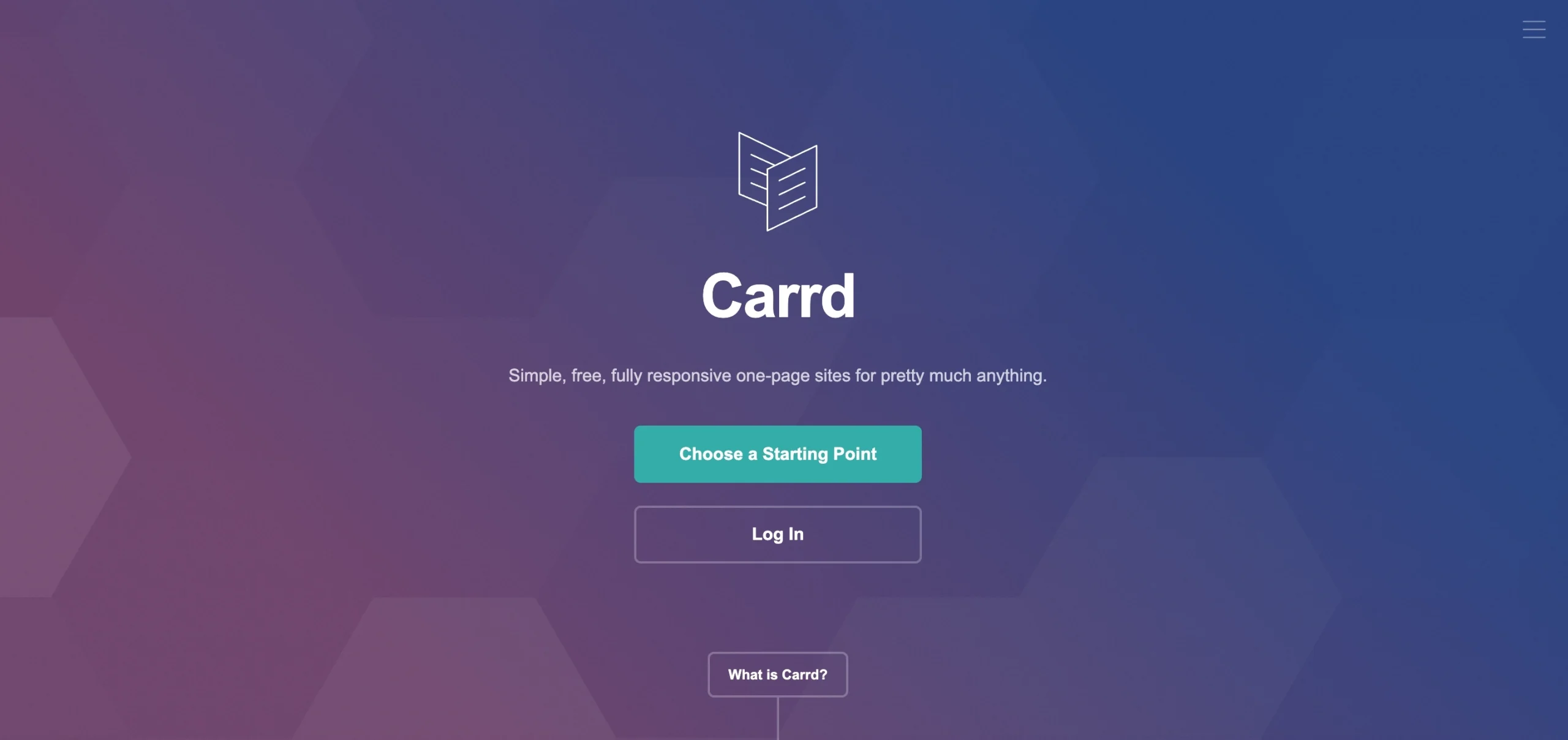 Carrd website building platform