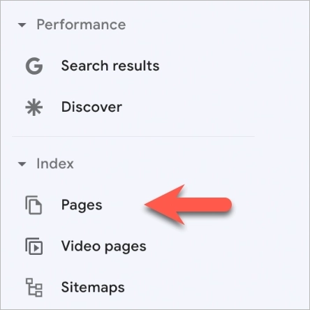 Google's page indexing report location in their Search Console