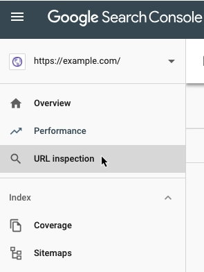 Google URL inspection tool