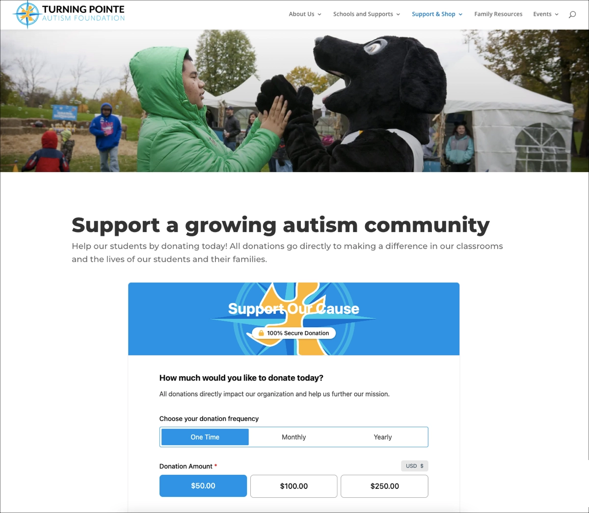 eksempel p&aring; enkle, men effektive donationssider