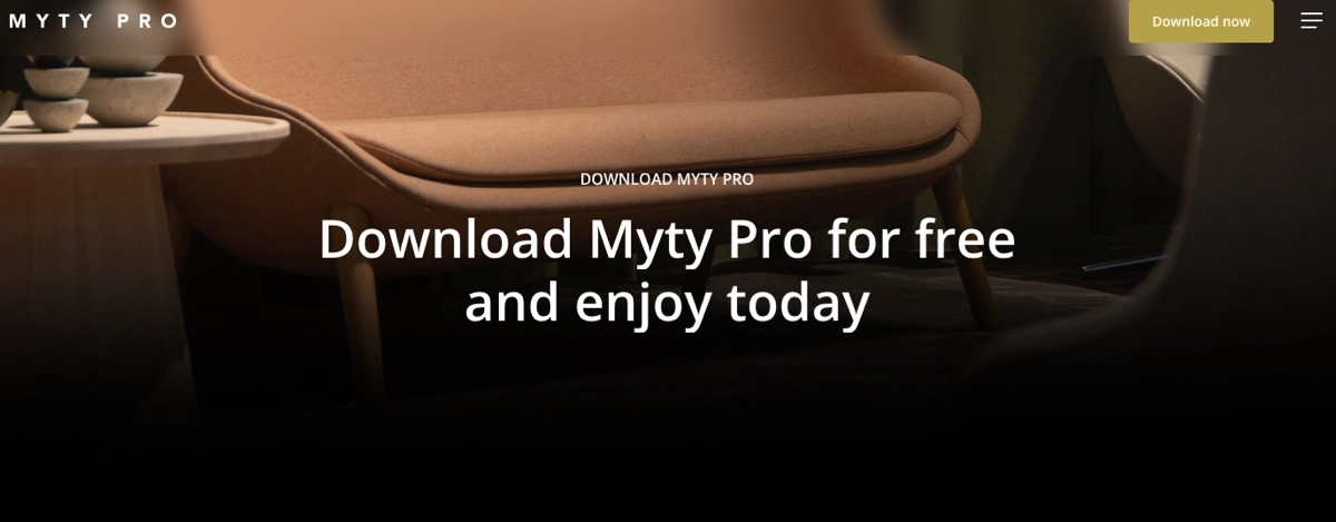 Myty Pro - an Example of a Free Trial Landing Page