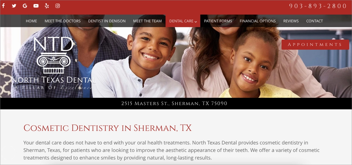 North Texas Dental – Cosmetic Dentistry Landing Page