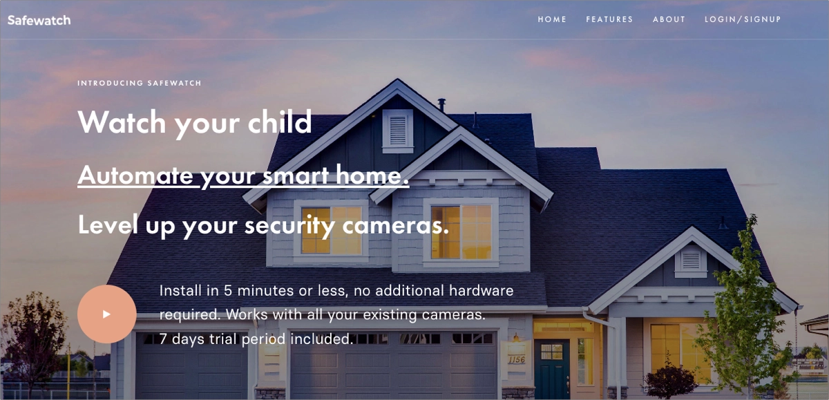 safewatch service landing page example
