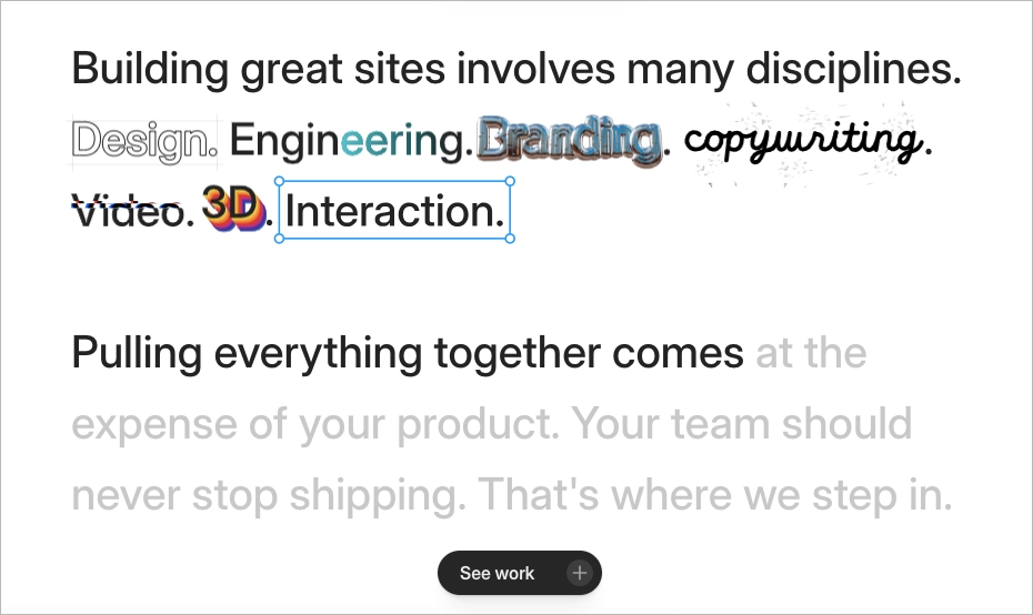 ejemplo creativo landing page