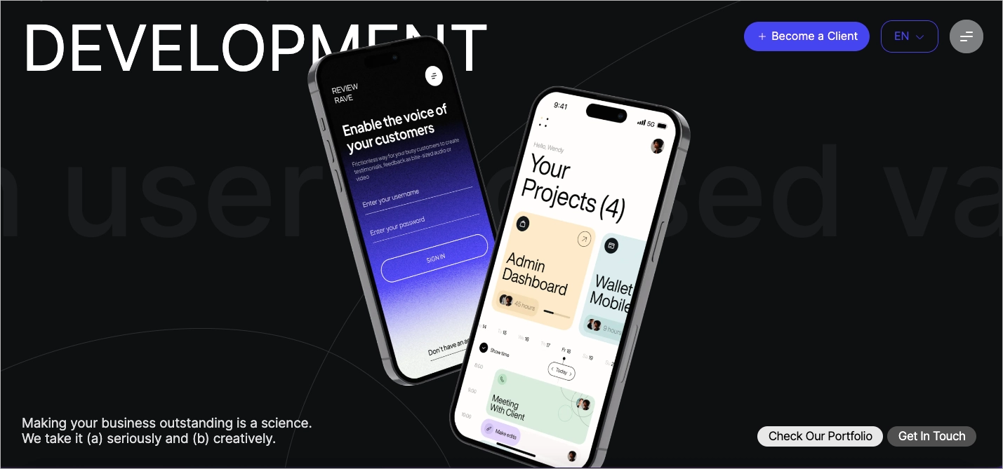 ejemplo creativo landing page