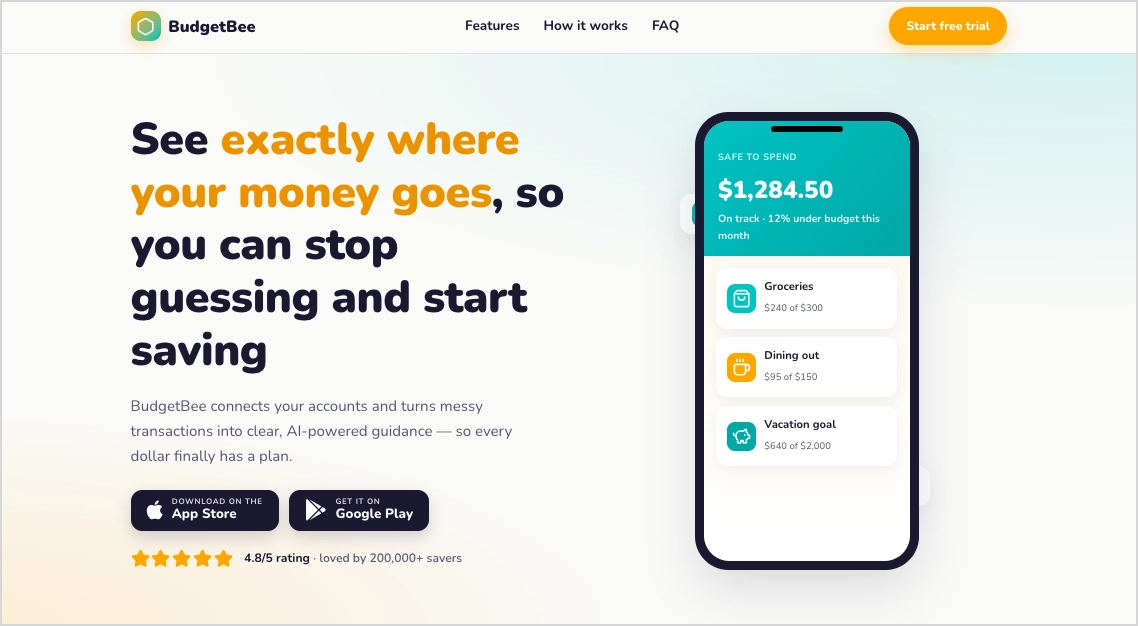 App Landing Page, erstellt von lunar, Landingi