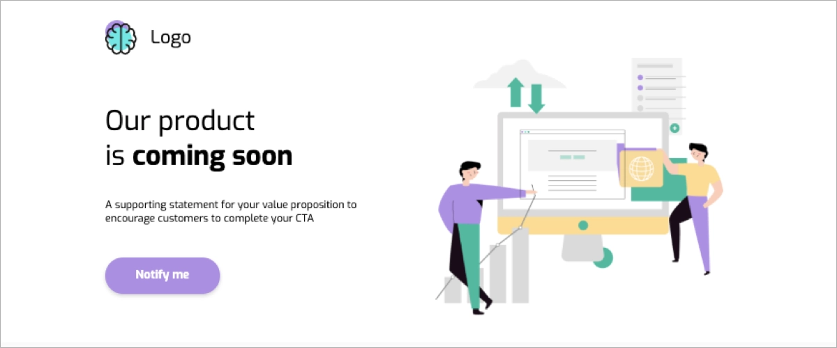 free trial landing page template