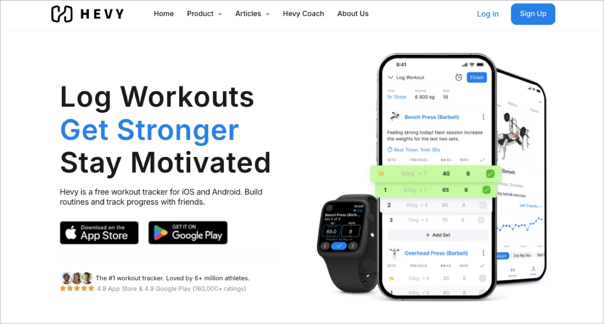 app landing page