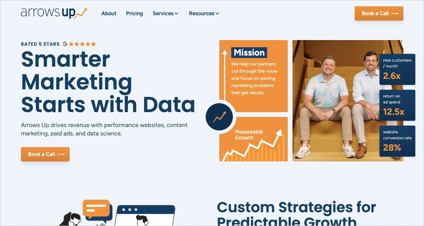 Eine der besten Dienstleistungen Landing Page Beispiele 