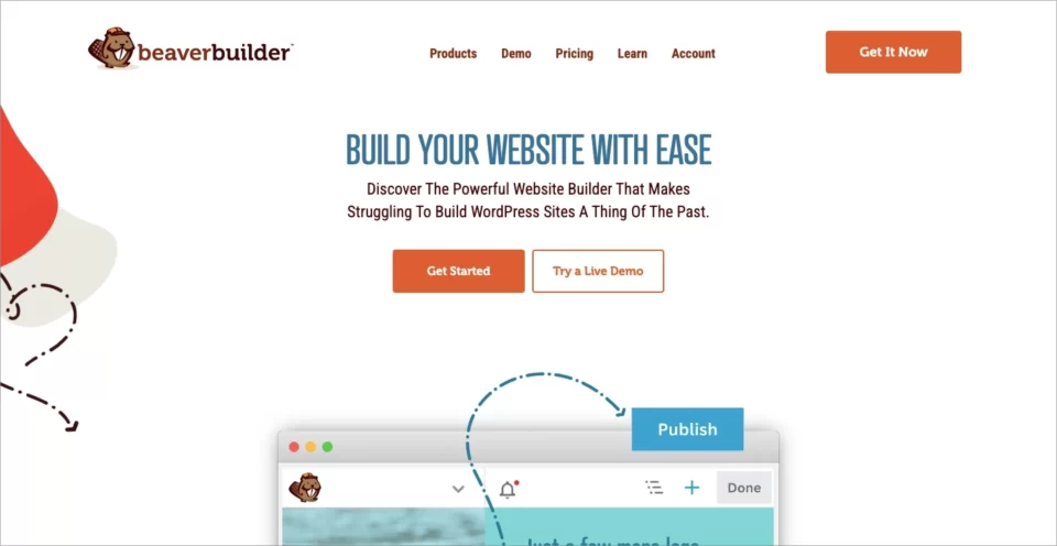 Melhor plug-in de landing page para WordPress: 6. Beaver Builder