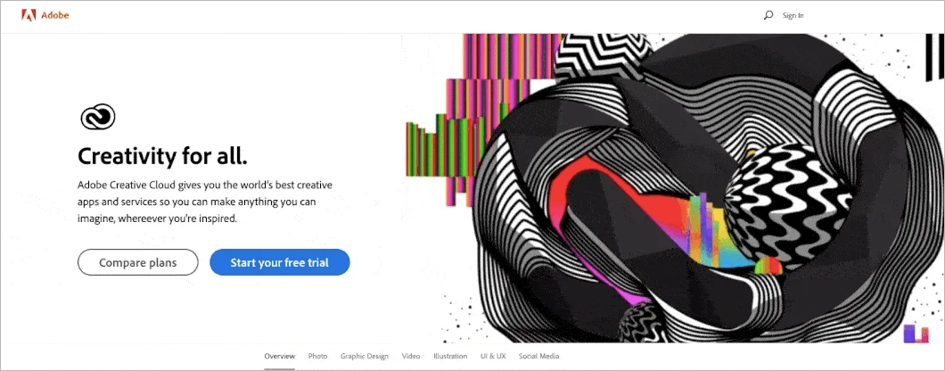 exemplo de click-through landing page