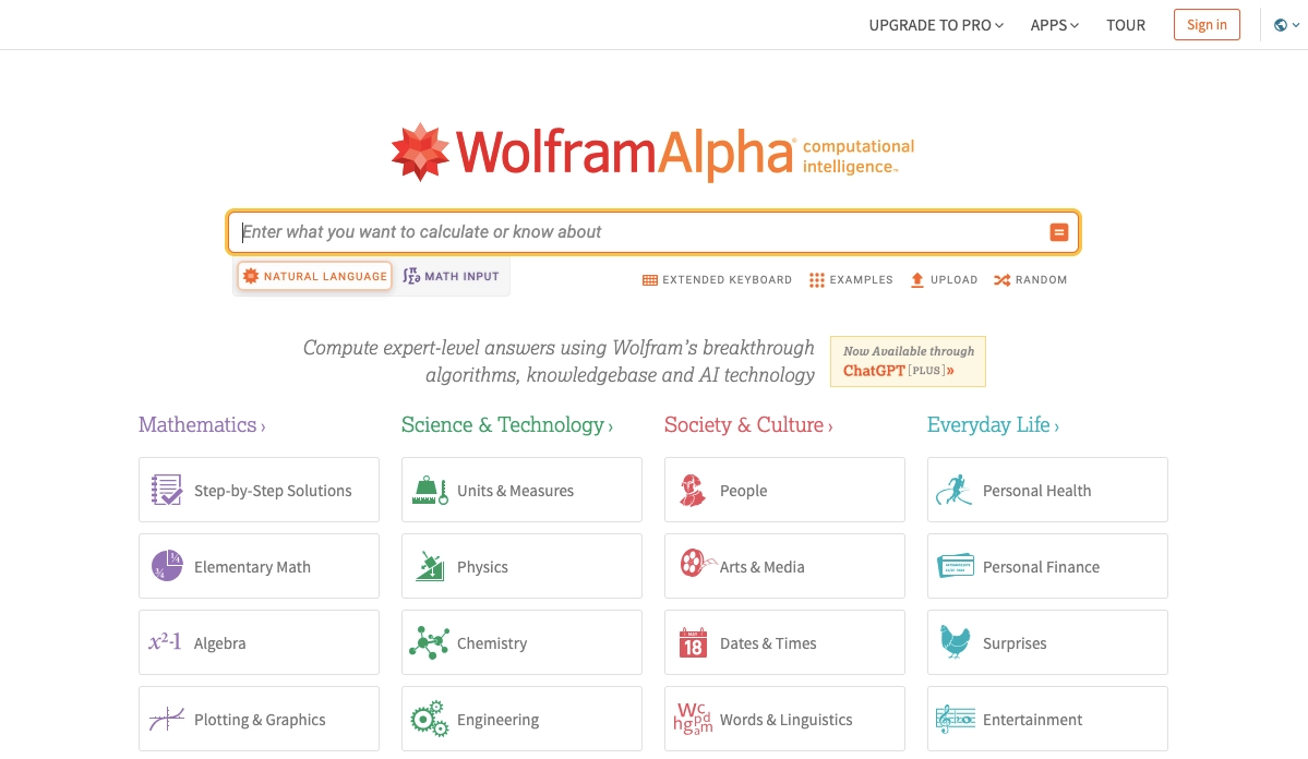 Alternatywa dla Google: WolframAlpha