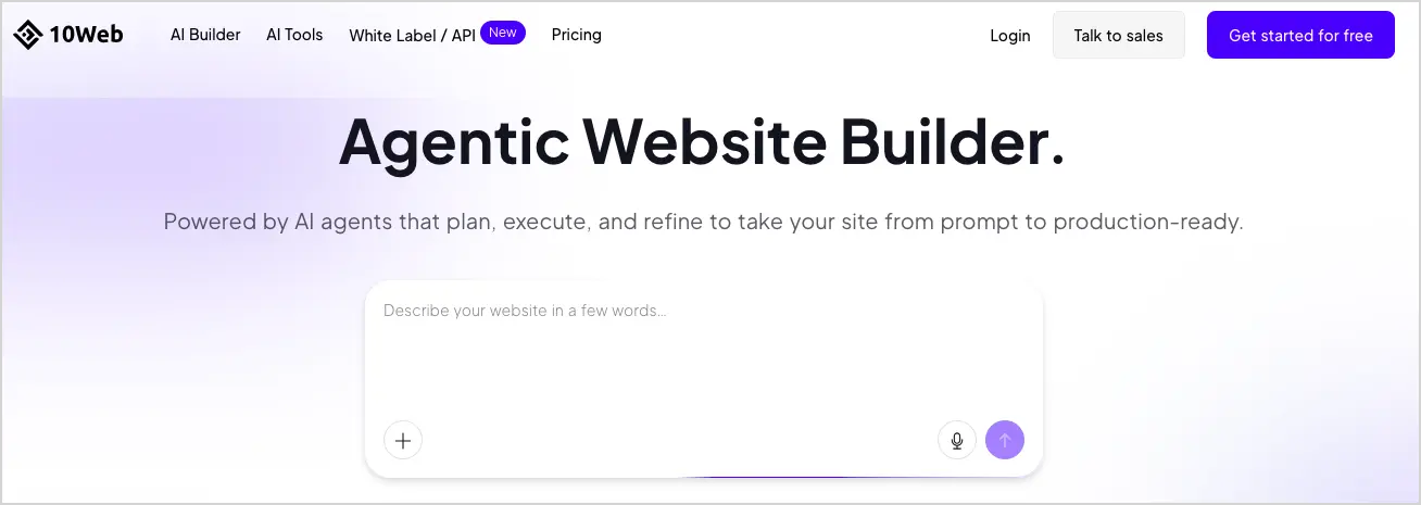AI landing page generator