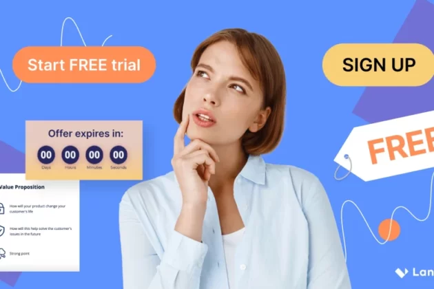 landing pages de avaliação gratuita exemplos