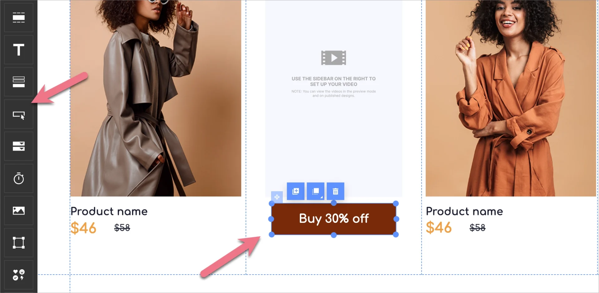Añadir un botón a landing page
