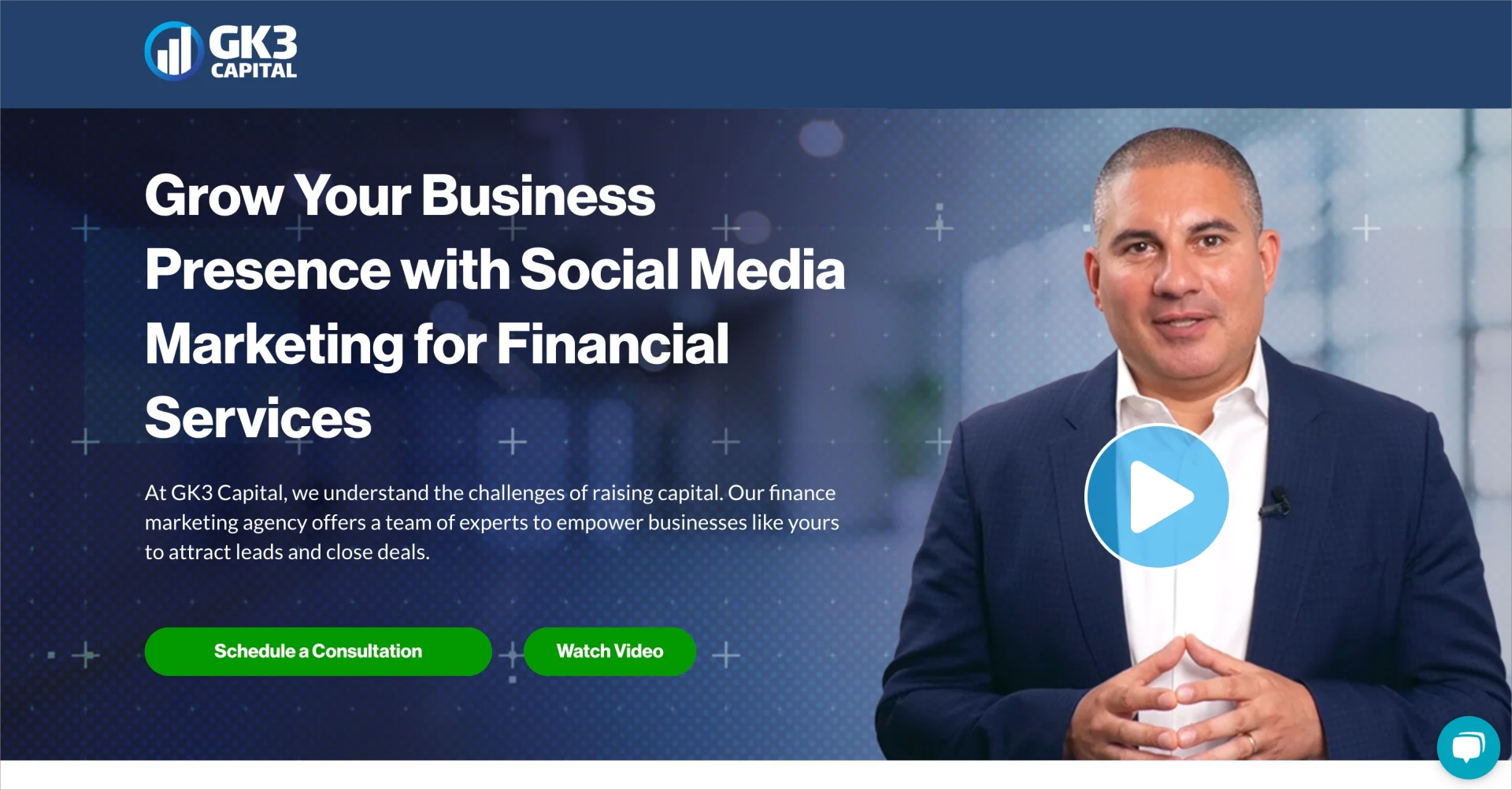 Ejemplo de un landing page con vídeo