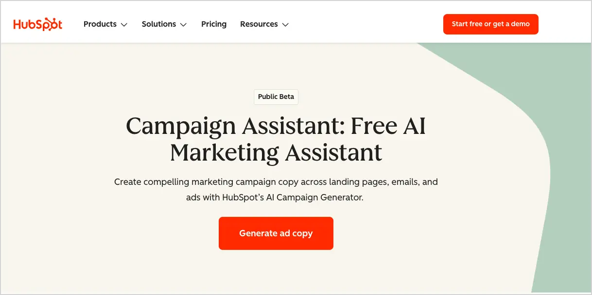 AI landing page generator