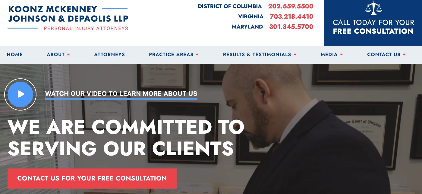 lawyer landing page example
