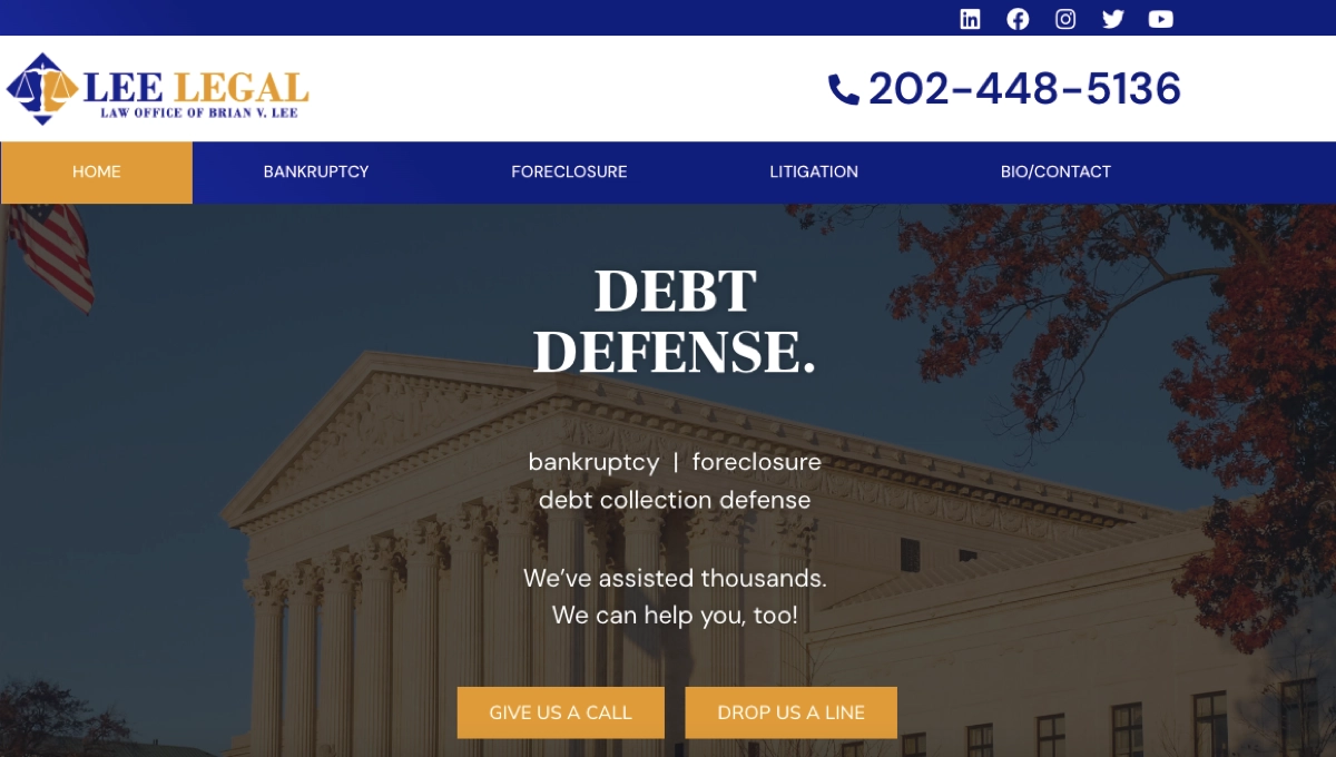 law firms landing page example