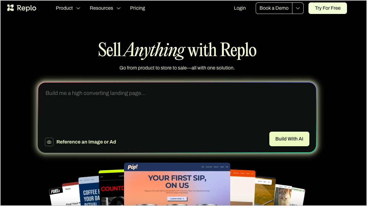 AI landing page generator