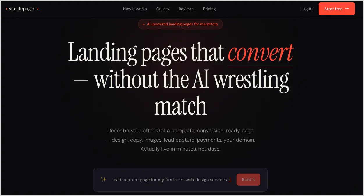 ai landing page generator