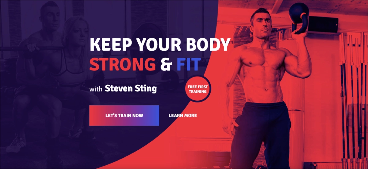 personal trainer landing page template