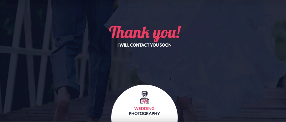 photography landing page template